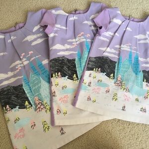 Girls 18 months Magical palace Castle & unicorns graphic dress 18m matches